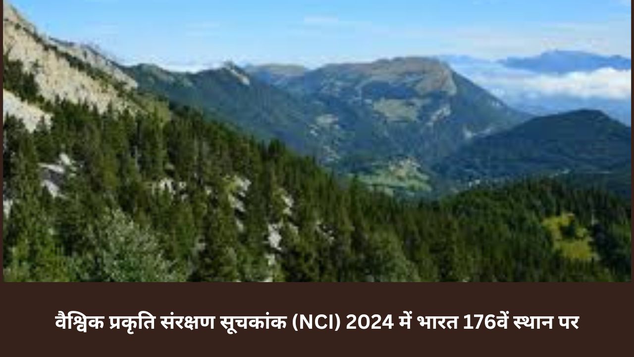 वैश्विक प्रकृति संरक्षण सूचकांक (NCI) 2024 में भारत 176वें स्थान पर
